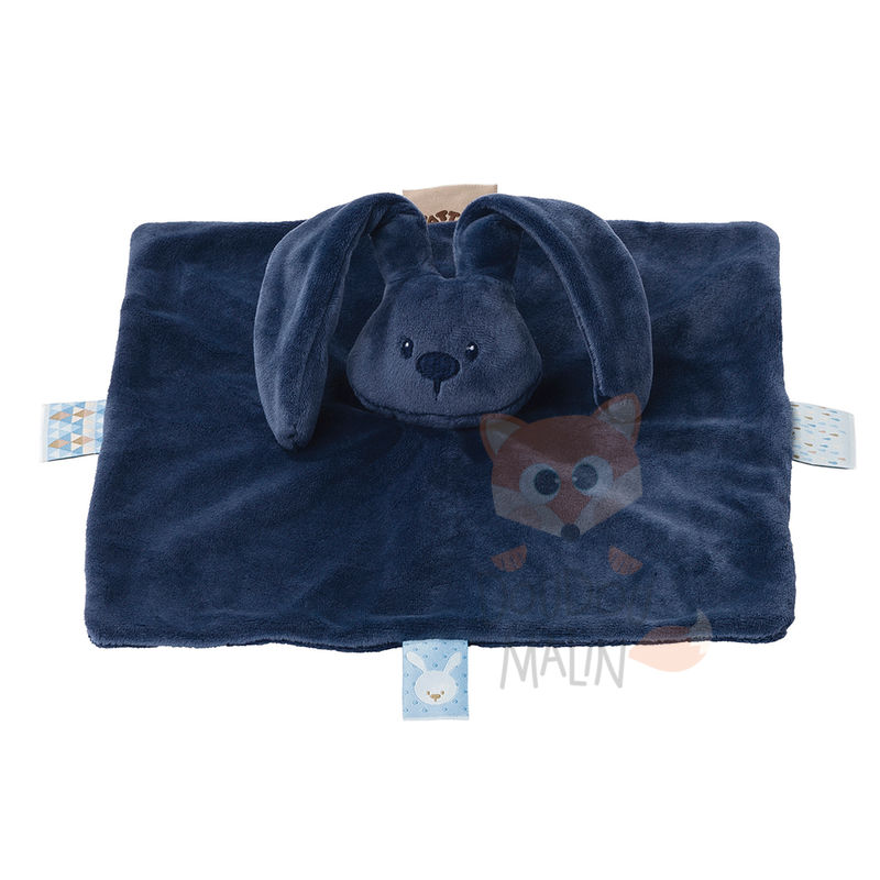  lapidou baby comforter rabbit navy blue 